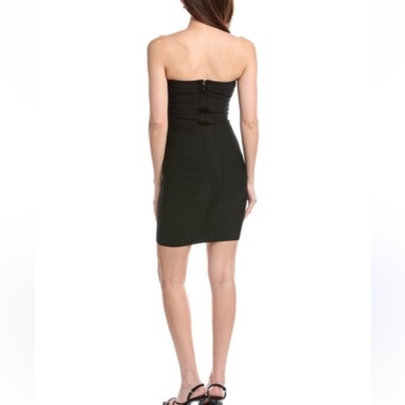 🖤🖤 LIKE NEW- BEBE CLASSY BLACK STRAPLESS DRESS. SZ M🖤🖤 - Picture 2 of 11